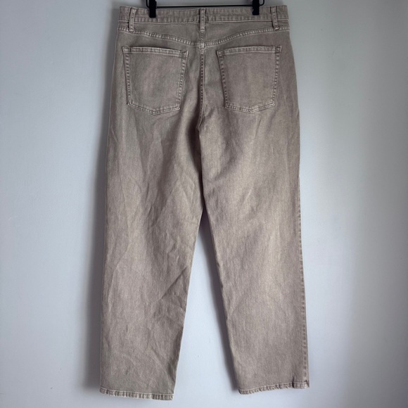 Wild Fable NWT Highest Rise Straight Distressed Tan Jeans Size 14 - Picture 4 of 10
